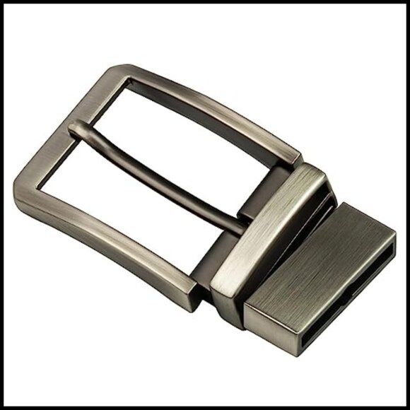 Reversible Belt Buckle Replacement Alloy Steel Classic Business main image 7